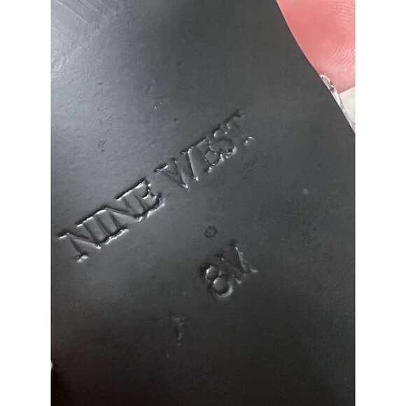 New Nine West Women’s Size 8 Sling Back Python Black Pointed Toe Heels Sexy - Picture 6 of 8